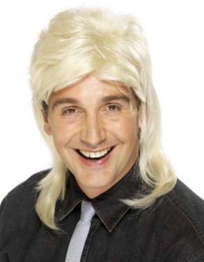 80s Fancy Dress - Jason Mullet Wig - Blonde